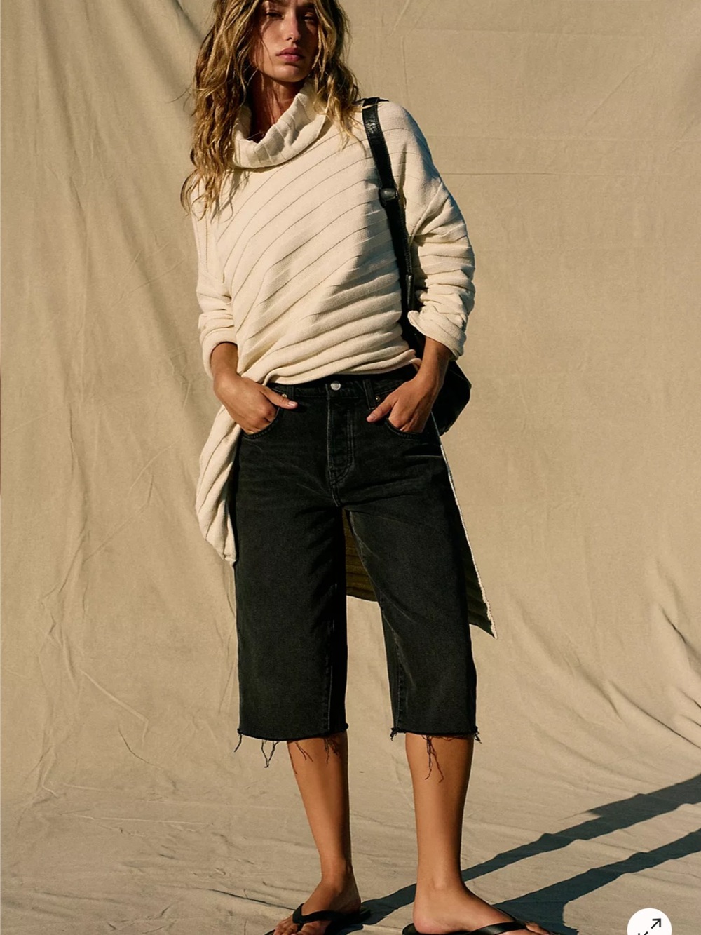 NWT Free People Jam Session Relaxed Capri. Size26. Excellent condition